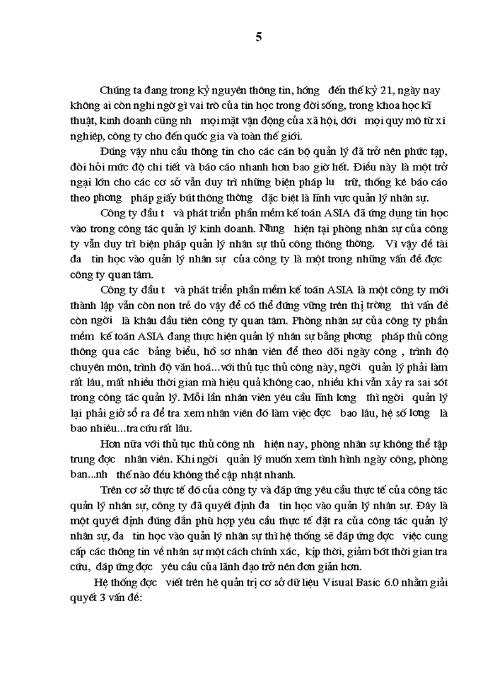 image for page THS Áp dụng tin học vào chương trình quản lý nhân sự cho Công ty phần mềm Kế toán ASIA