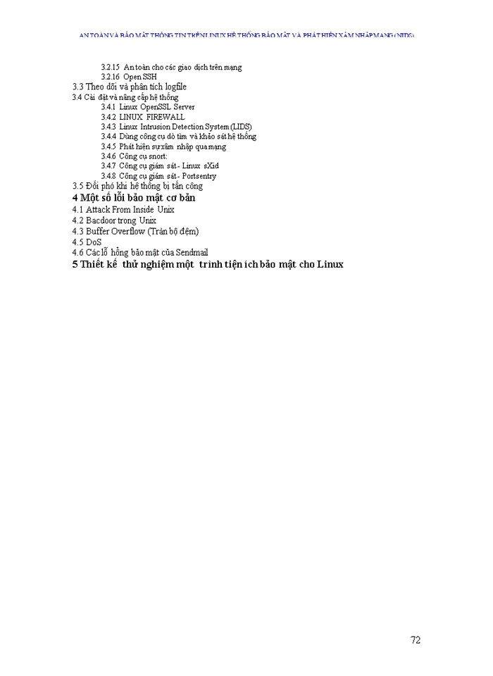 image for page An toàn và bảo mật thông tin trên LINUX Hệ thống bảo mật và phát hiện xâm nhập mạng Nids