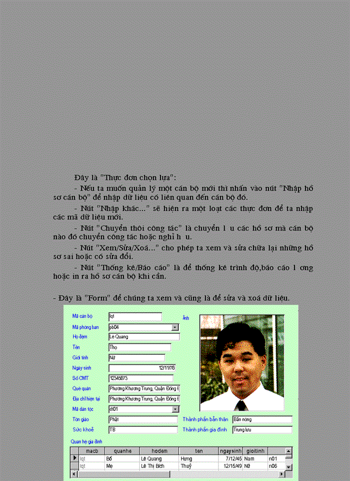 image for page Quản lý nhân sự lập trình Access