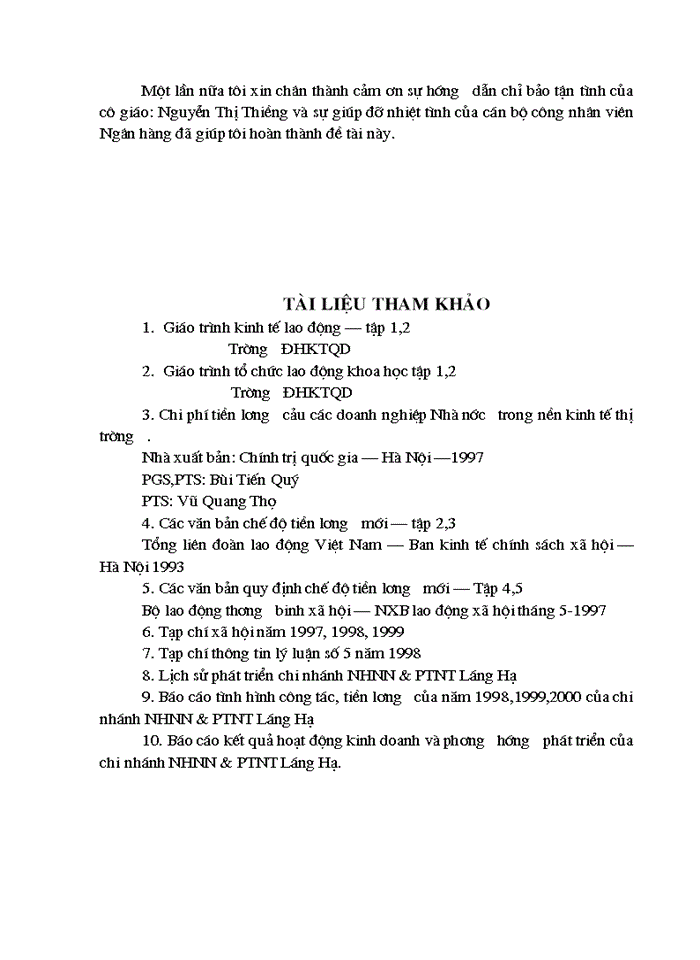 image for page Một số suy nghĩ nhằm nâng cao từng bước hình thức trả lương ở Ngân Hàng Nông nghiệp và Phát triển Nông thôn thôn láng Hạ