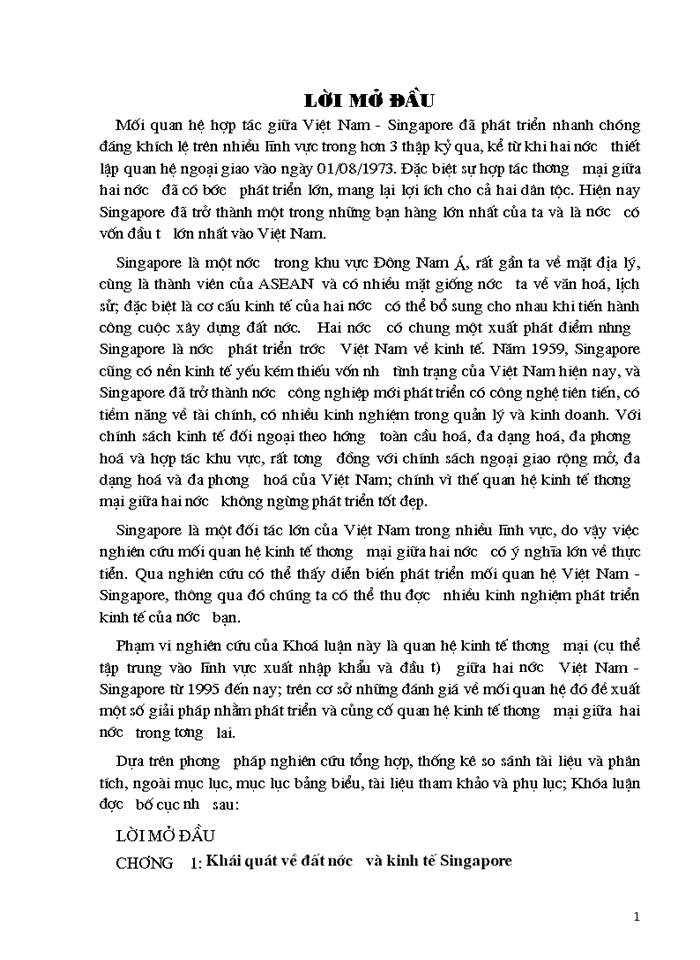 THS Một số Giải pháp nhằm phát triển và củng cố quan hệ kinh tế Thương mại giữa 2 nước Việt Nam Singapore