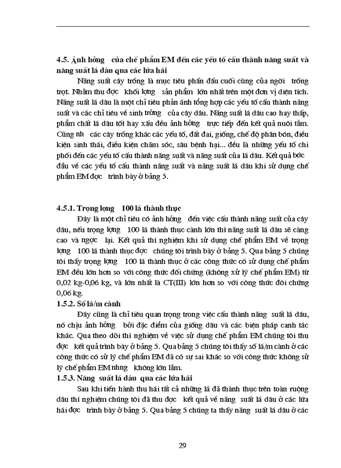image for page Nghiên cứu ảnh hưởng của chế phẩm vi sinh vật EM Effective Micoorgamisms đến sinh trưởng phát triển năng suất và phẩm chất dâu đốn sát vụ Đông tại trường Đại học Nông nghiệp I - Hà Nội