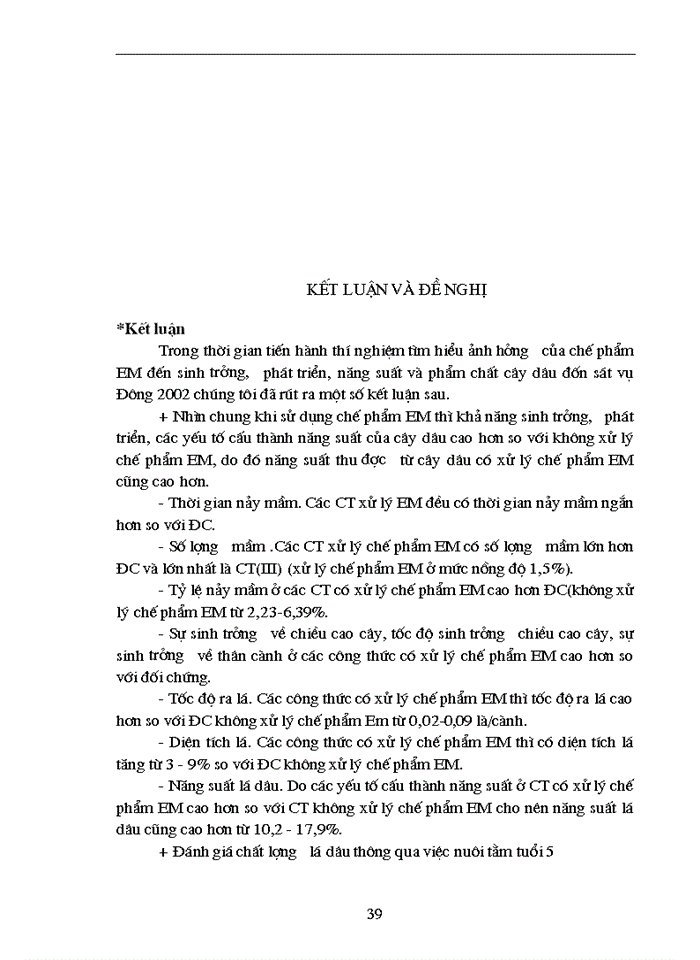 image for page Nghiên cứu ảnh hưởng của chế phẩm vi sinh vật EM Effective Micoorgamisms đến sinh trưởng phát triển năng suất và phẩm chất dâu đốn sát vụ Đông tại trường Đại học Nông nghiệp I - Hà Nội