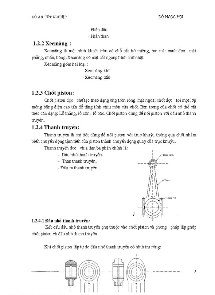 Kết cấu nhóm piston