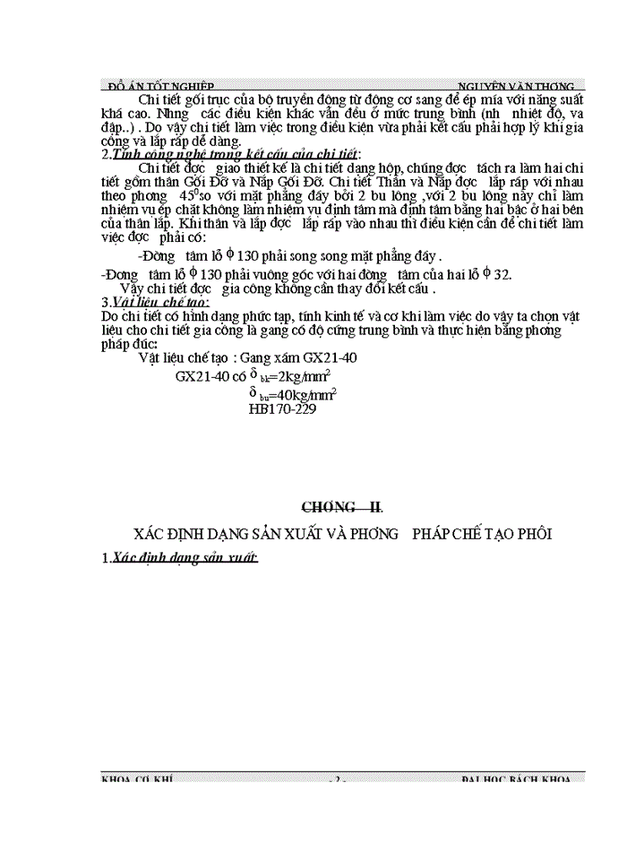 image for page THS Tính toán thiết kế quy trình công nghệ chế tạo và đồ gá một số đồ gá để gia công chi tiết Thân và Nắp Gối Đỡ