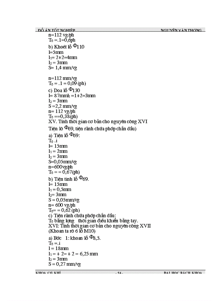 image for page THS Tính toán thiết kế quy trình công nghệ chế tạo và đồ gá một số đồ gá để gia công chi tiết Thân và Nắp Gối Đỡ
