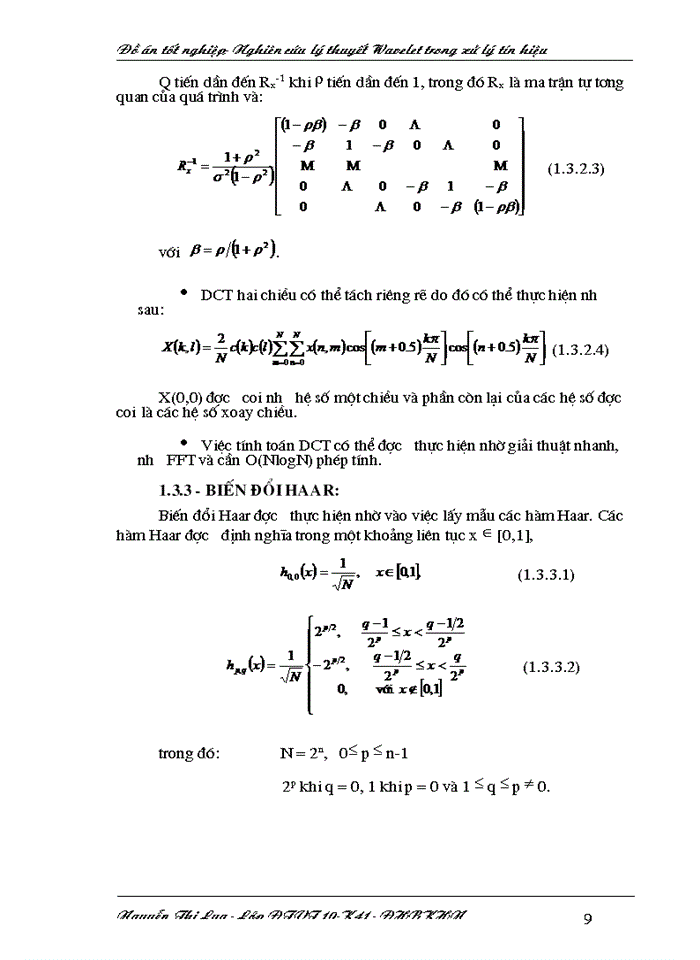 image for page Nghiên cứu lý thuyết Wavelet trong xử lý tín hiệu