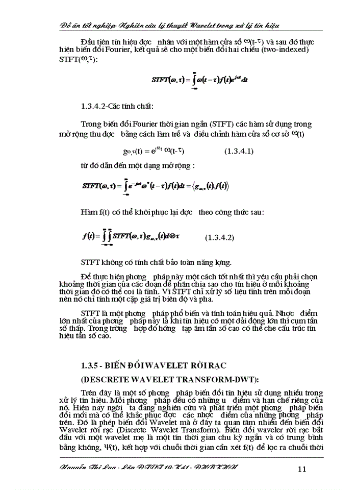 image for page Nghiên cứu lý thuyết Wavelet trong xử lý tín hiệu