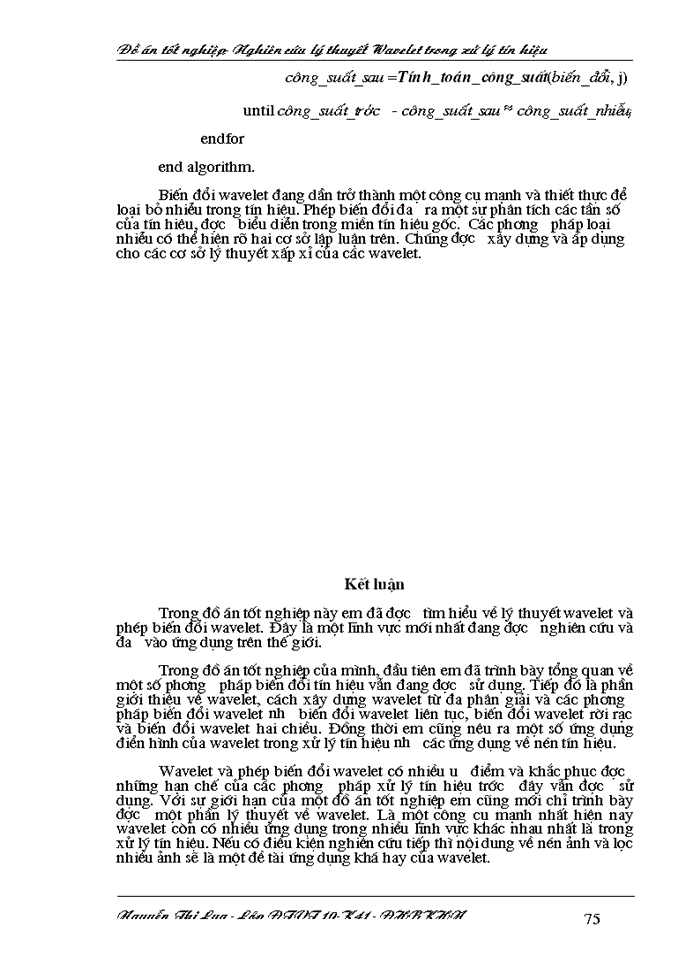 image for page Nghiên cứu lý thuyết Wavelet trong xử lý tín hiệu