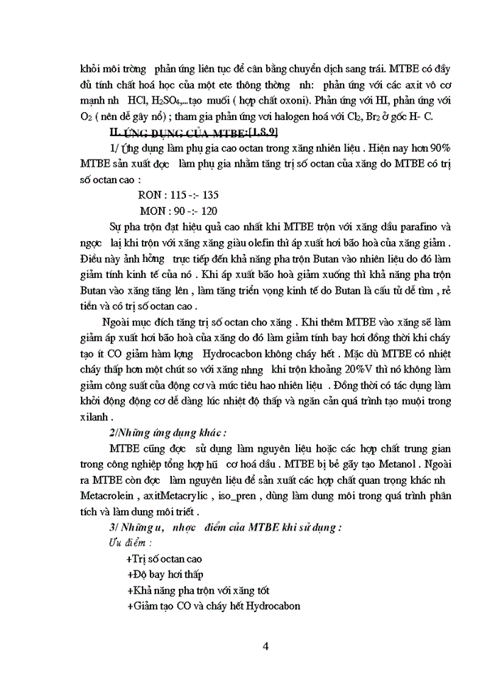 image for page Thiết kế phân xưởng sản xuất MTBE Metyltert butyl ete