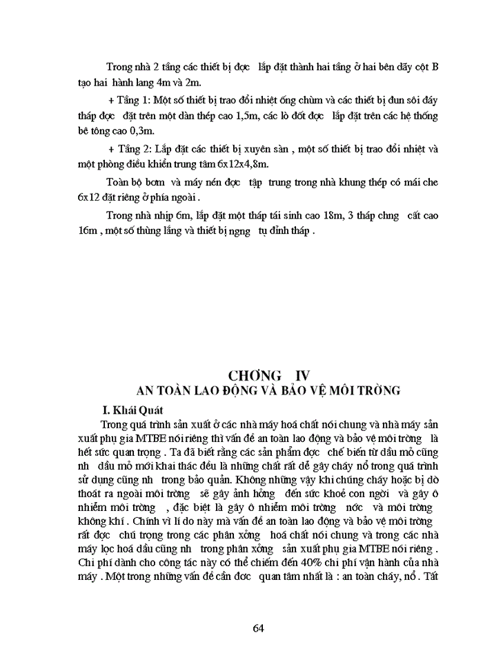 image for page Thiết kế phân xưởng sản xuất MTBE Metyltert butyl ete