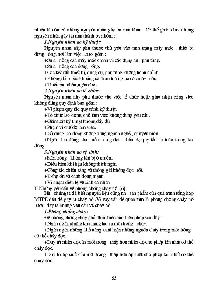 image for page Thiết kế phân xưởng sản xuất MTBE Metyltert butyl ete