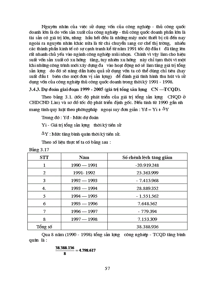 image for page Phương pháp thống kê trong phân tích tình hình phát triển Công nghiệp - thủ công ở CHĐCông nghiệp Lào 85-89 và dự báo