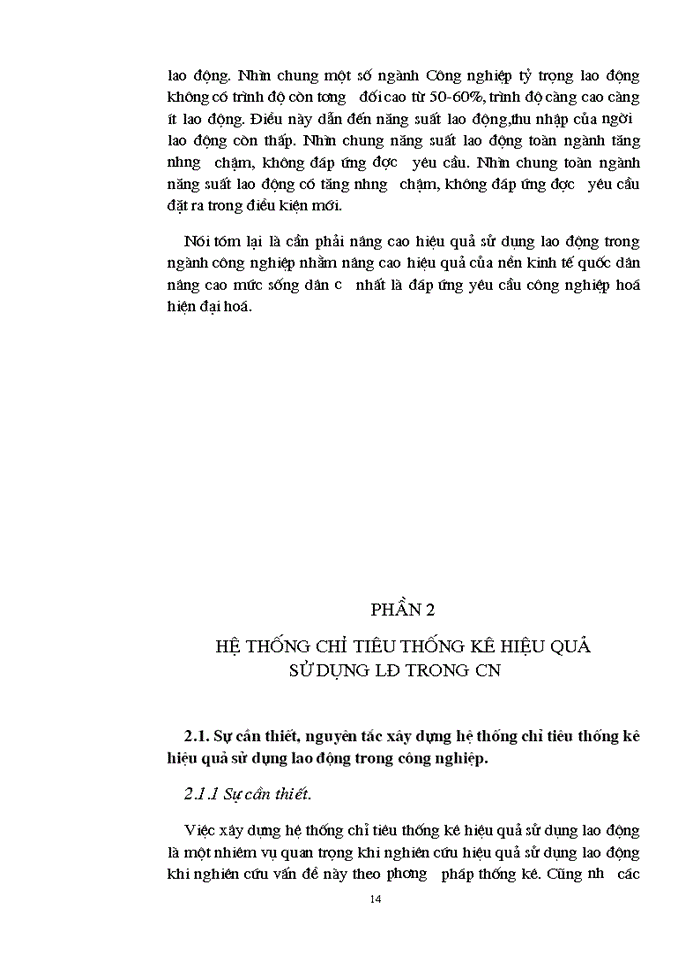 image for page Sử dụng Một số phương pháp thống kê phân tích hiệu quả sử dụng lao động trong Công nghiệp