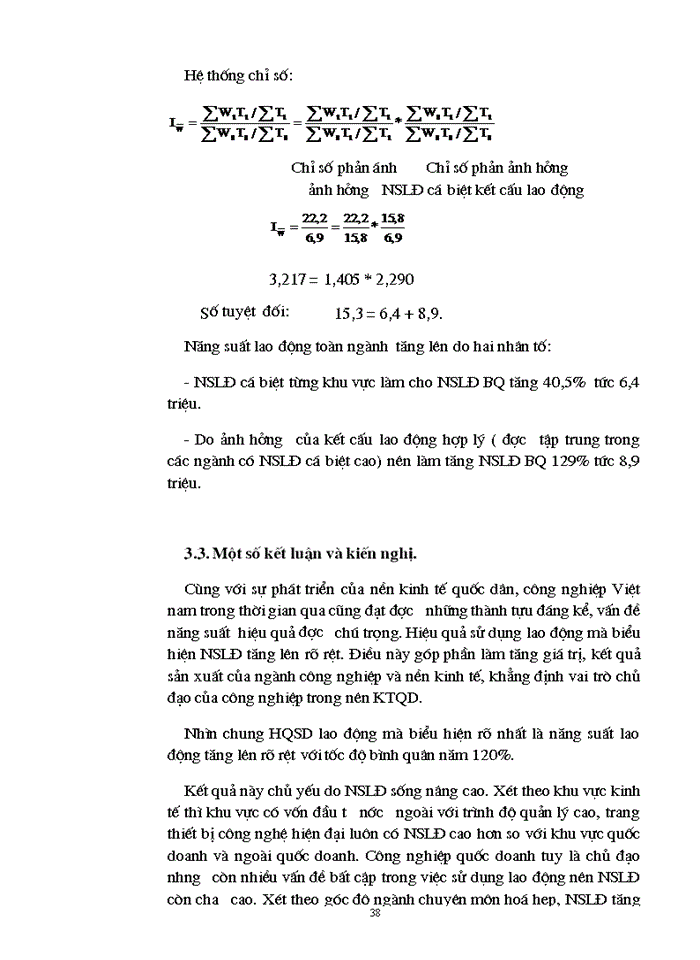 image for page Sử dụng Một số phương pháp thống kê phân tích hiệu quả sử dụng lao động trong Công nghiệp