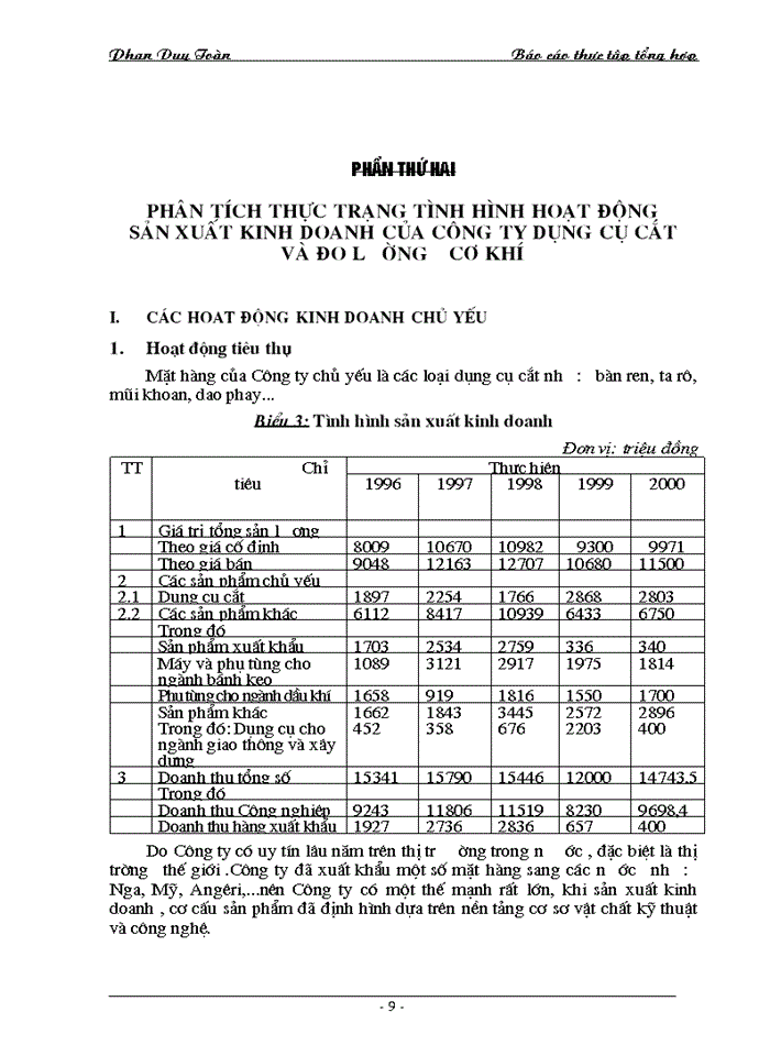 image for page Báo cáo Tauh Công ty Dụng cụ cắt và đo lường cơ khí