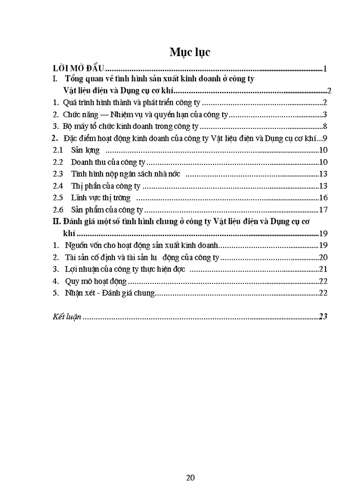 image for page Báo cáo Tại Công ty Vật liệu Điện và dụng cụ cơ khí