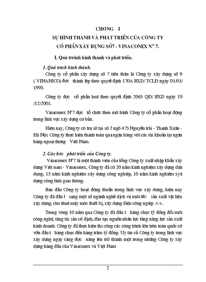 image for page Báo cáo Tại Công ty Cổ phần Xây dựng số 7