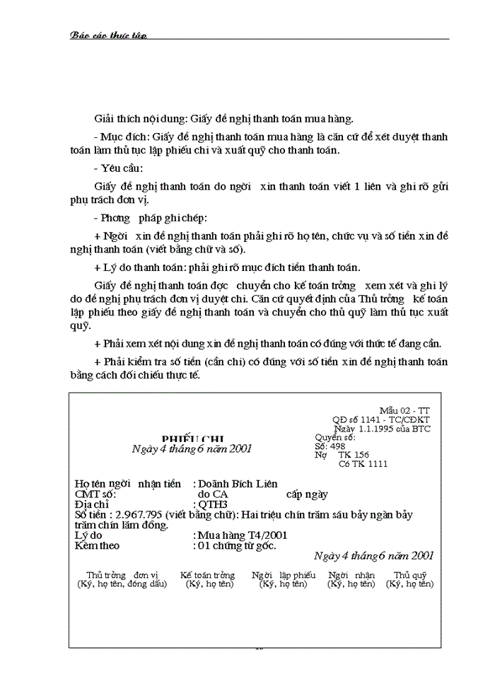 image for page Báo cáo Tại Cửa hàng Bách hóa Kim liên