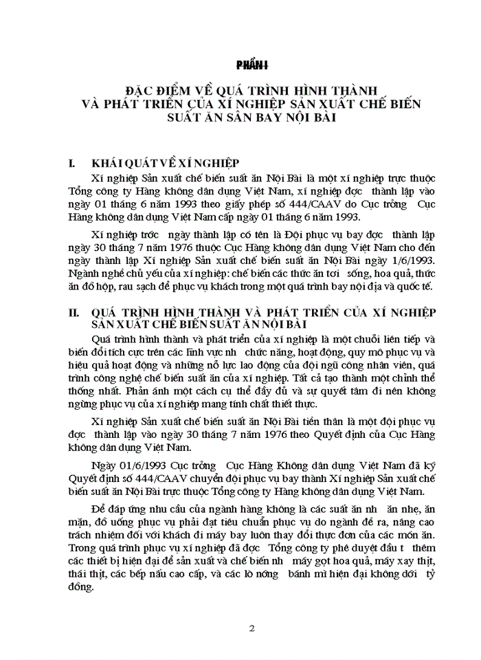 image for page Báo cáo Tại xí nghiệp sản xuất chế biến suất ăn Nội Bài