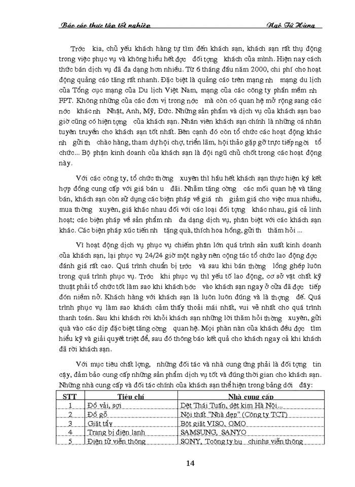 image for page Báo cáo Tại khách sạn Dân Chủ