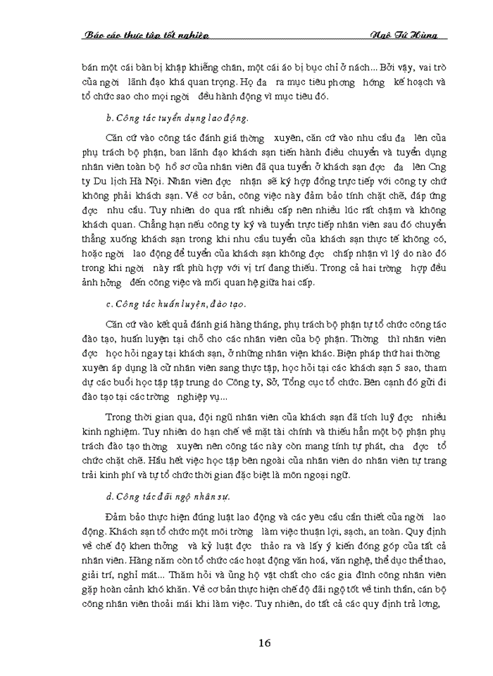 image for page Báo cáo Tại khách sạn Dân Chủ