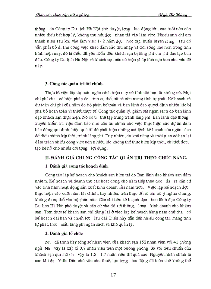 image for page Báo cáo Tại khách sạn Dân Chủ