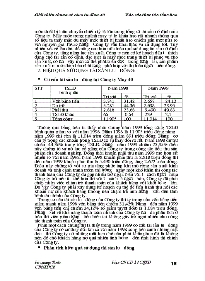 image for page Báo cáo Tại Công ty May 40