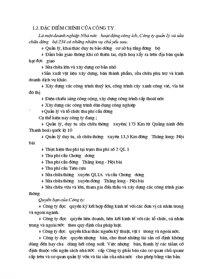 image for page Báo cáo Tại Công ty quản lý và sửa chữa đường bộ 234