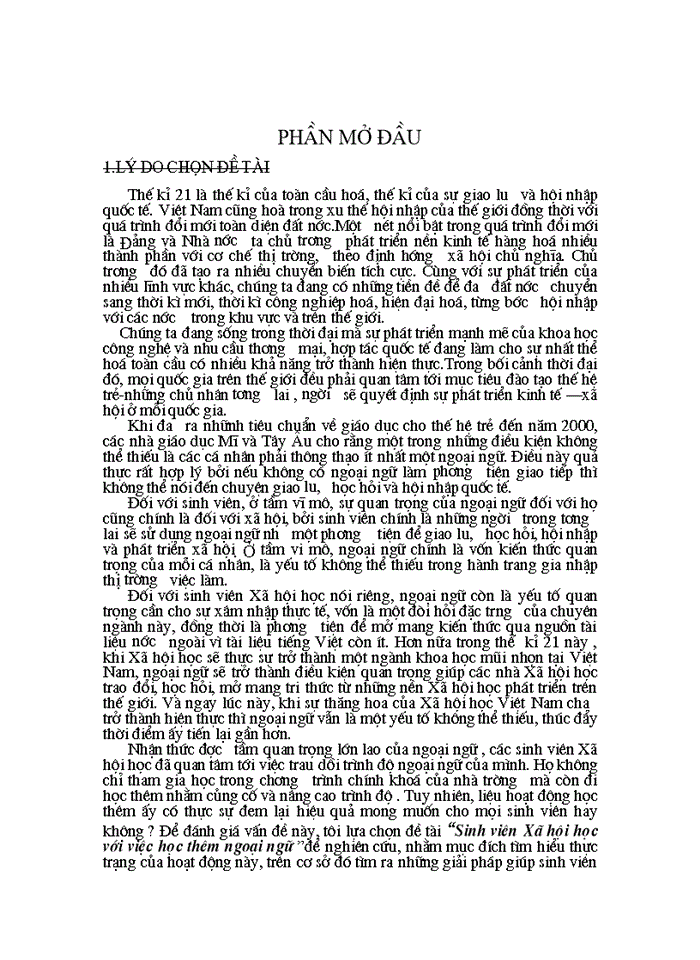 image for page Sinh viên Xã hội học với việc học thêm ngoại ngữ