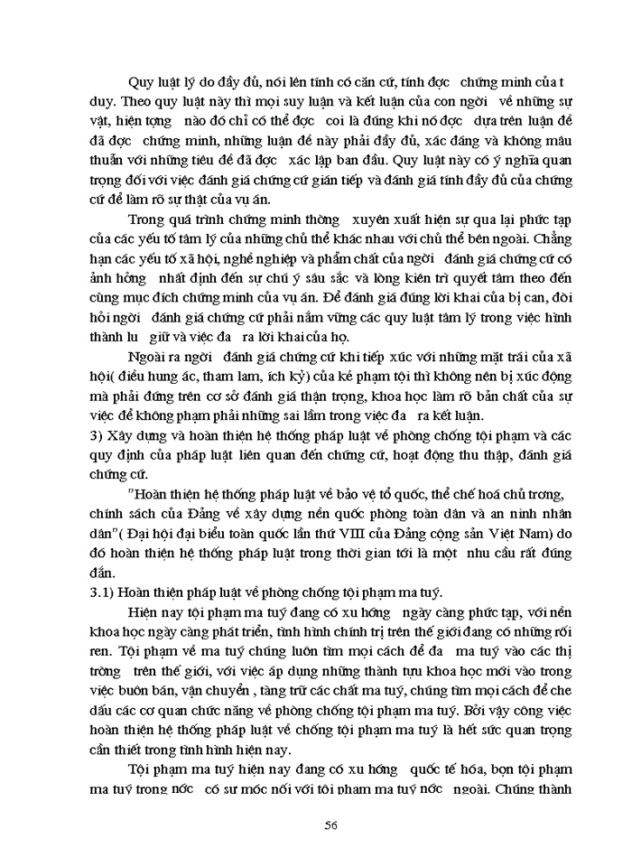 image for page Vấn đề đánh giá chứng cứ trong quá trình Giải quyết vụ án hình sự về ma túy