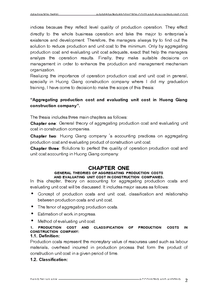 image for page Aggregating procuction costs amd evaluating unit cost