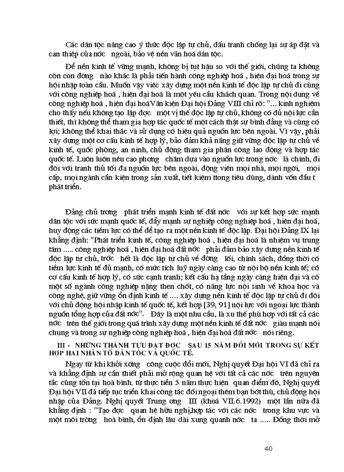 image for page Đảng với sự kết hợp nhân tố dân tộc và quốc tế trong cách mạng Việt Nam thời kỳ đổi mới