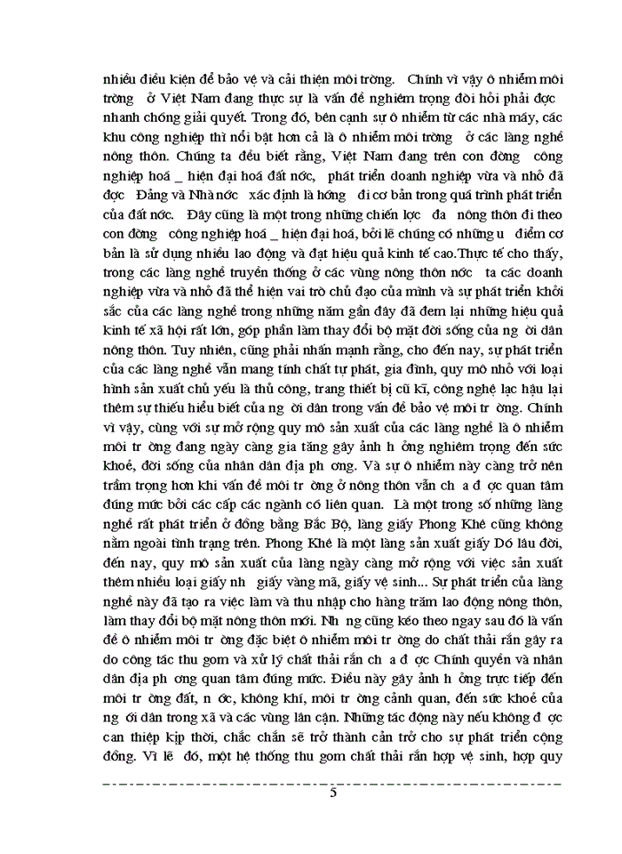 image for page Tính toán hiệu quả kinh tế của việc thiết lập hệ thống thu gom chất thải rắn làng giấy Phong Khuê huyện Yên Phong BN