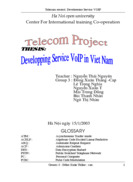 Developping Service VOIP