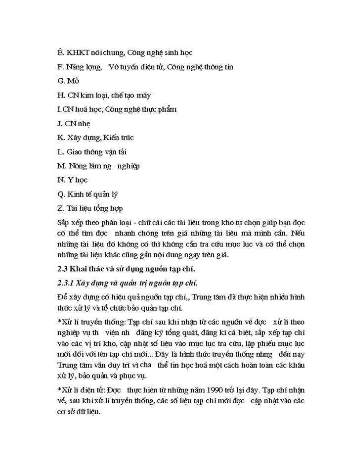image for page Tổ chức khai thác và sử dụng nguồn tạp chí tại Trung tâm Thông tin Tư liệu khoa học và công nghệ
