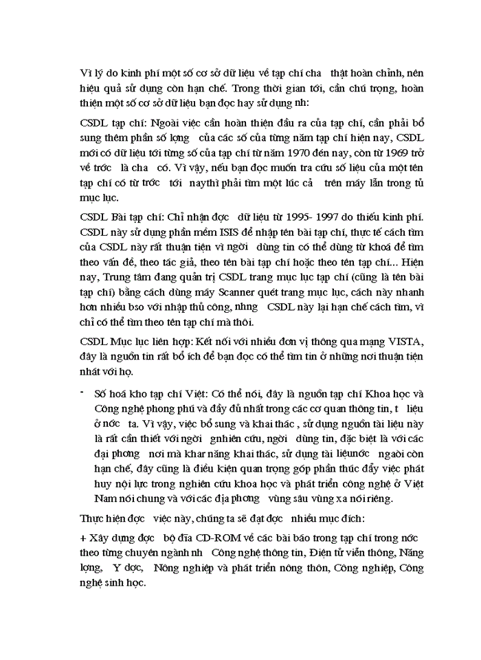 image for page Tổ chức khai thác và sử dụng nguồn tạp chí tại Trung tâm Thông tin Tư liệu khoa học và công nghệ