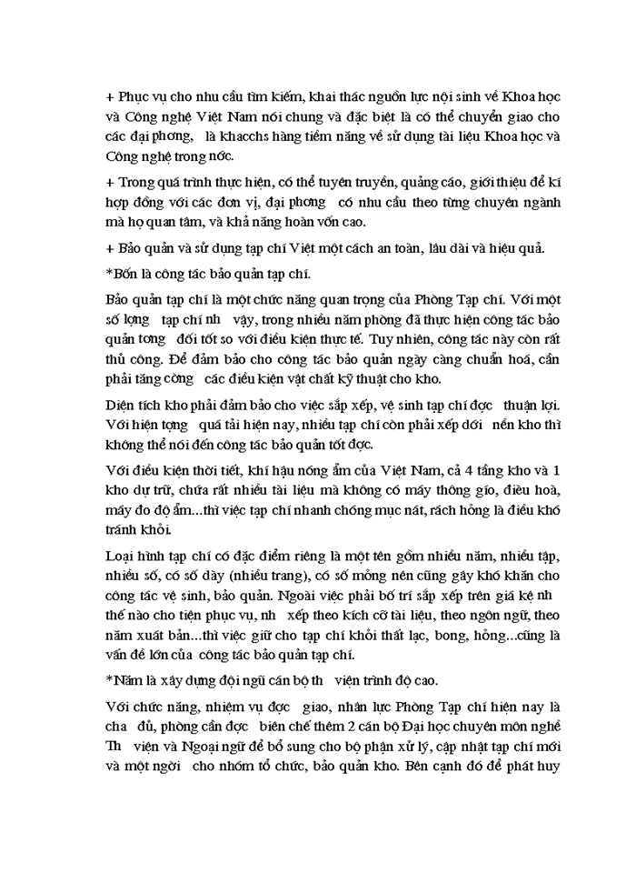 image for page Tổ chức khai thác và sử dụng nguồn tạp chí tại Trung tâm Thông tin Tư liệu khoa học và công nghệ