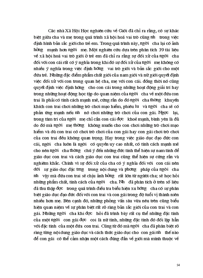 image for page Thực trạng sự phân công vai trò giữa người cha và người mẹ trong việc giáo dục đạo đức cho con cái ở tuổi thành niên