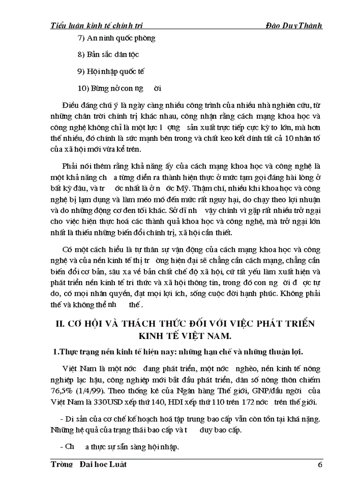 image for page Triết mác Kinh tế tri thức - những vấn đề đặt ra đối với việc phát triển kinh tế ở nước ta
