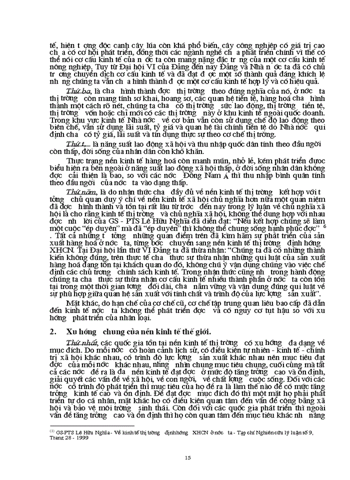 image for page Triết mác Lý luận về chủ nghĩa Mác - Lênin về Kinh tế Thị trường và sự vận dụng để Xây dựng nền Kinh tế Thị trường định hướng Xã hội Chủ nghĩa