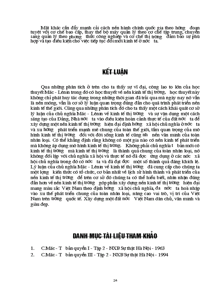 image for page Triết mác Lý luận về chủ nghĩa Mác - Lênin về Kinh tế Thị trường và sự vận dụng để Xây dựng nền Kinh tế Thị trường định hướng Xã hội Chủ nghĩa
