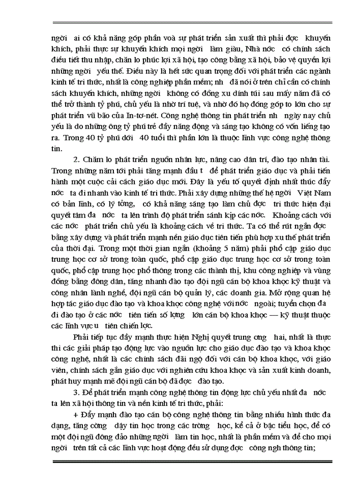 image for page Triết mác Sự tác động của con người Việt Nam vào nền kinh tế tri thức