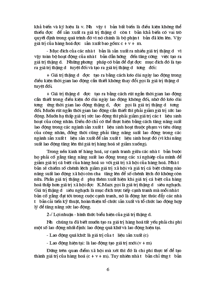 image for page Triết mác Vai trò của lợi nhuận trong nền Kinh tế Thị trường