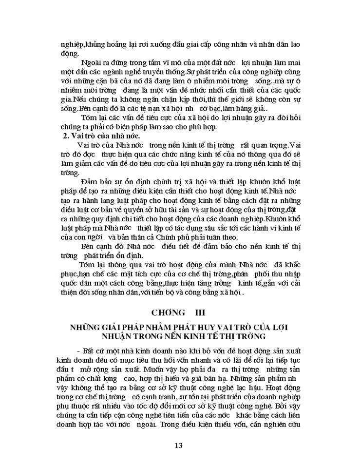 image for page Triết mác Vai trò của lợi nhuận trong nền Kinh tế Thị trường