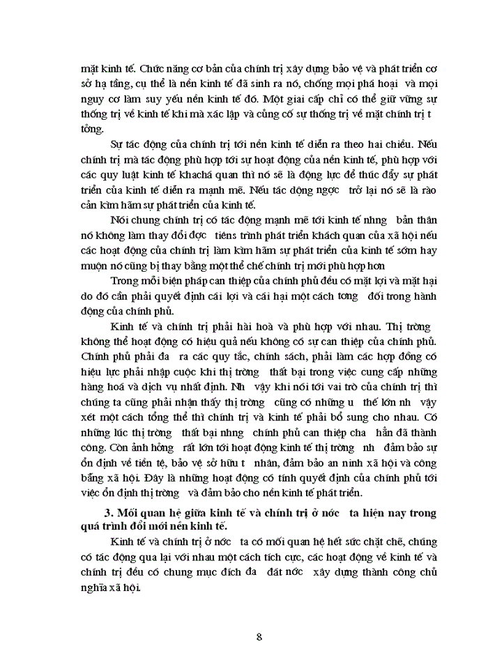 image for page Triết mác Mối quan hệ giữa kinh tế và chính trị trong công cuộc đổi mới ở nước ta hiện nay