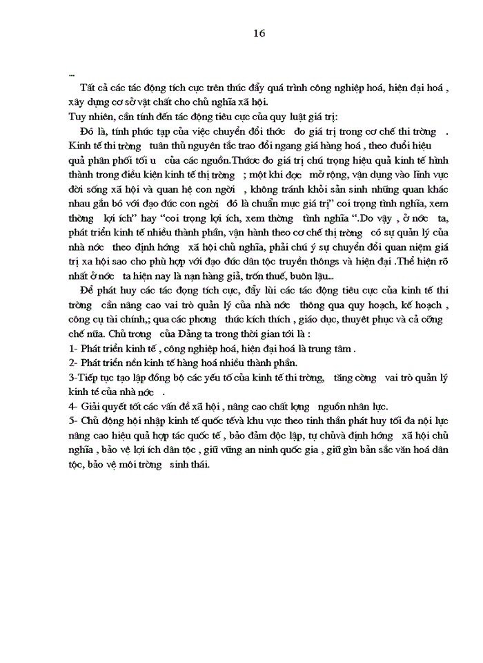 image for page Triết mác Quy luật giá trị và vai trò của nó trong phát triển Kinh tế Thị trường ở Việt Nam