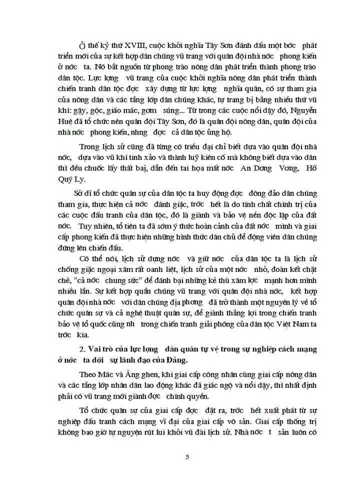 image for page Triết mác Vai trò của lực lượng dân quân tự vệ trong sự nghiệp cách mạng ở nước ta