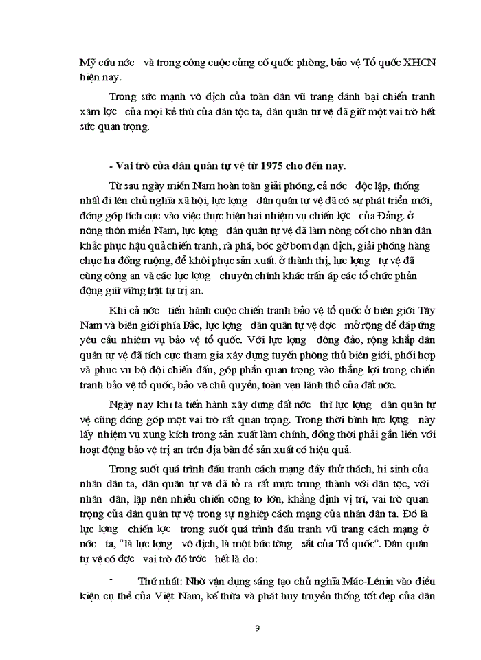 image for page Triết mác Vai trò của lực lượng dân quân tự vệ trong sự nghiệp cách mạng ở nước ta