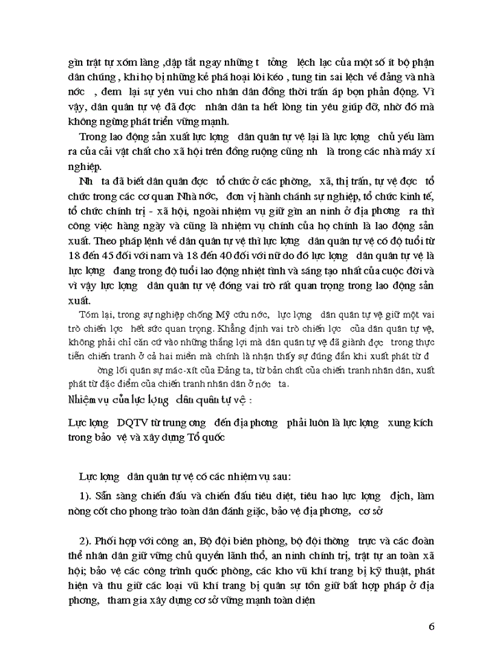 image for page Triết mác Vị trí vai trò và nhiệm vụ của lực lượng dân quân tự vệ